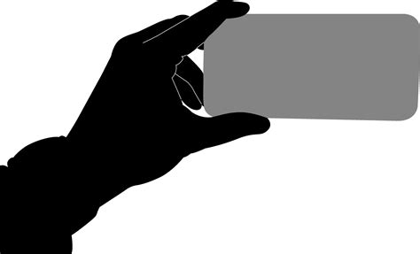 Silhouette hand holding phone 45350886 Vector Art at Vecteezy