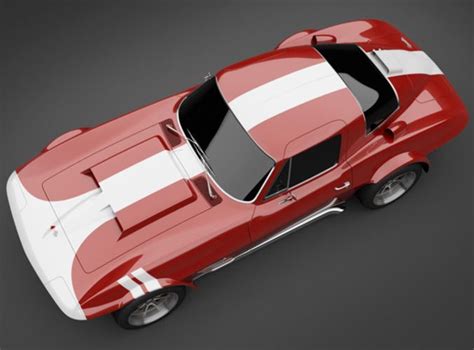 1965 Grandsport Corvette Sports Car 3d Model Max Obj 3ds Lwo Lw Lws Mtl