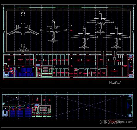 Hangar Layout Plan Free Autocad File DWG