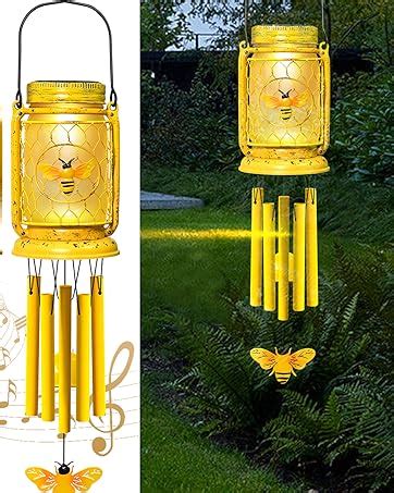 Amazon Vcdsoy 2 Pack Solar Bee Wind Chimes For Outside For Mom