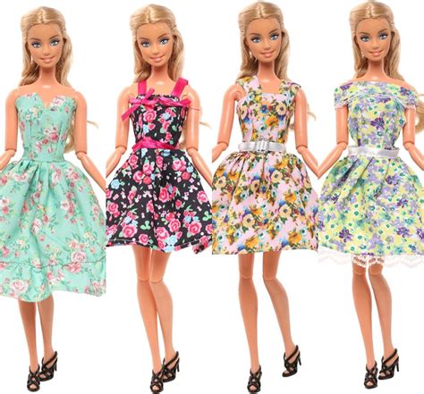 Poppenkleertjes Geschikt Voor Barbie Pop Set Van Jurken