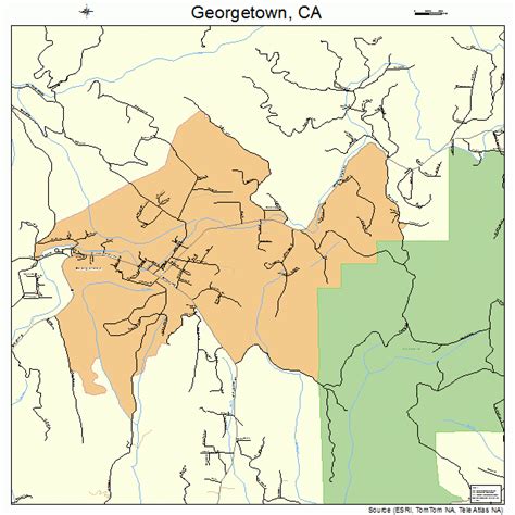 Georgetown California Street Map 0629350