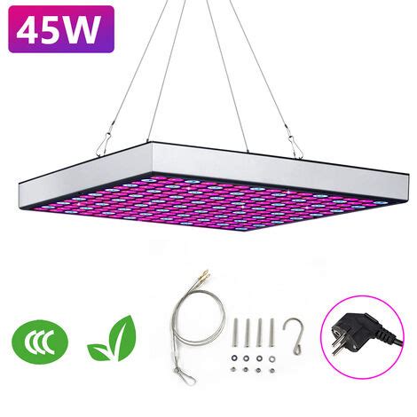 VINGO Pflanzenlampe 45W LED Grow Light Pflanzenlicht 225 LEDs Rot Blau