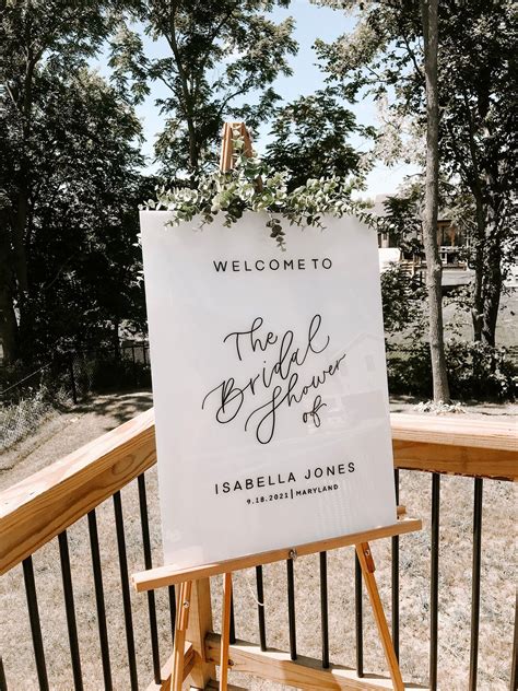 Acrylic Bridal Shower Sign Bridal Shower Painted Sign Acrylic Wedding Sign Welcome Bridal Shower