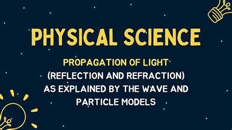 Propagation Of Light Reflection And Refraction As Explained By The