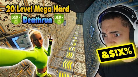 Can You Beat This Fortnite 20 Level Mega Hard Deathrun Youtube