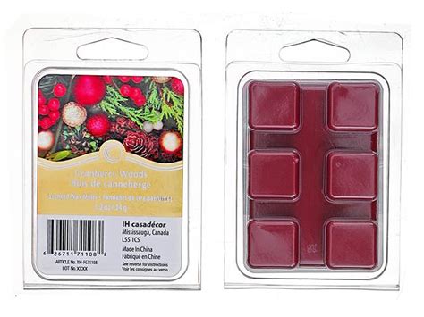 6PK SCENTED WAX MELTS CRANBERRY WOODS IH Casadecor