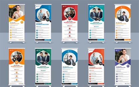 Conferences Event Banner Design Set Or Business Roll Up Banner Template