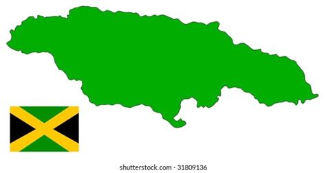 Map Flag Jamaica Stock Vector (Royalty Free) 31809136 | Shutterstock