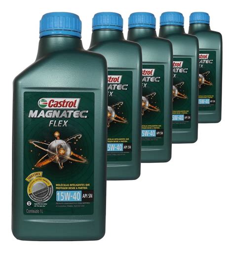 Kit Óleo Castrol Magnatec Flex 15w40 Semissintético 5 Litros Revisão