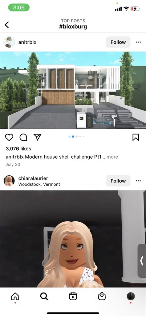 two screenshots of the same house and one has a woman in front of it