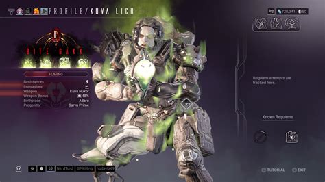 [PS4] PC Kuva Lich w/ Kuva Nukor and Ephemera : r/wartrade