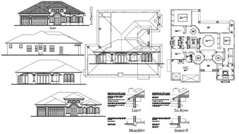 House Project Plan Design AutoCAD Drawing