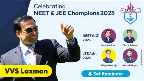 Celebrating NEET JEE Champions 2023 With VVS Laxman Aakash BYJU S