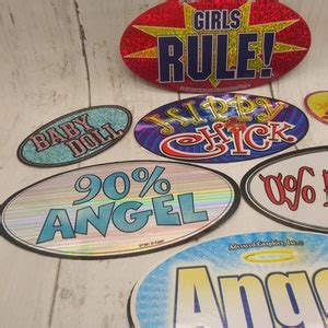 8 Vintage Vinyl Laptop Stickers for Girls 6 Large 2 Medium 1990s Decals Wall Laptop Art 7 - Etsy