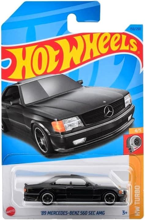 Amazon Hot Wheels 89 Mercedes Benz 560 SEC AMG Black 2023 HW