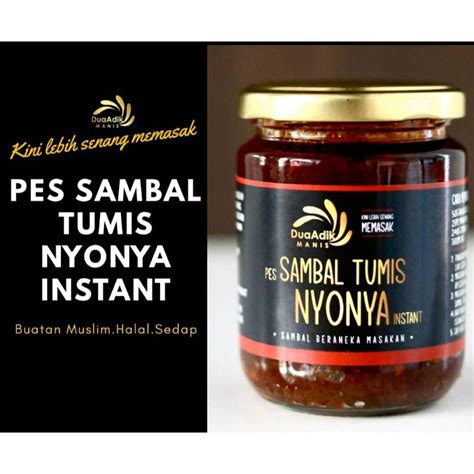 Pes Sambal Tumis Nyonya Instant Boleh Makan Terus Shopee Malaysia