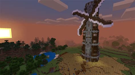 A medieval windmill! : Minecraft