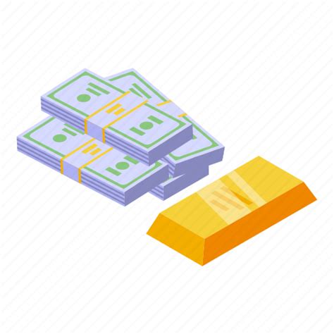 Cash Gold Result Money Isometric Icon Download On Iconfinder