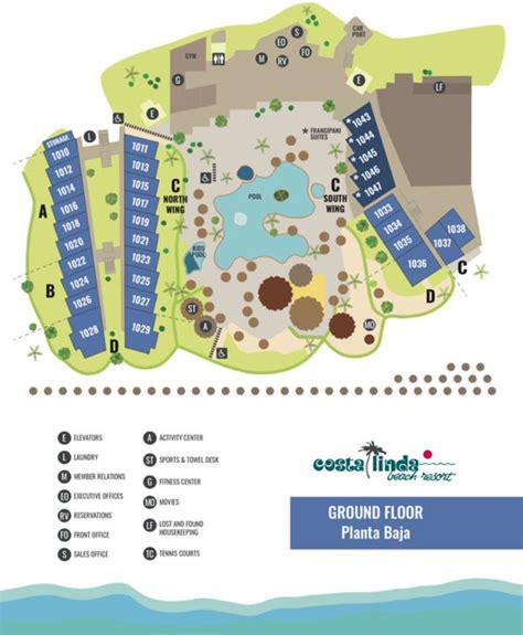 Resort Map | Costa Linda Beach - 1st Floor | Aruba