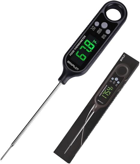 Review Brapilot Meat Thermometer Instant Read Backlight Digital Food