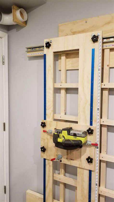 Unistrut Based Panel Saw With 3D Printed Trolleys Woodworking Shop