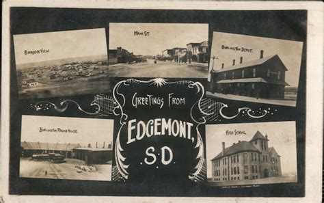 Greetings from Edgemont South Dakota Postcard