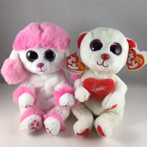 Ty Beanie Baby Bellies - DESI & HEARTLY the 2023 Valentine's Bear and Dog (6" Plush) - Walmart.com