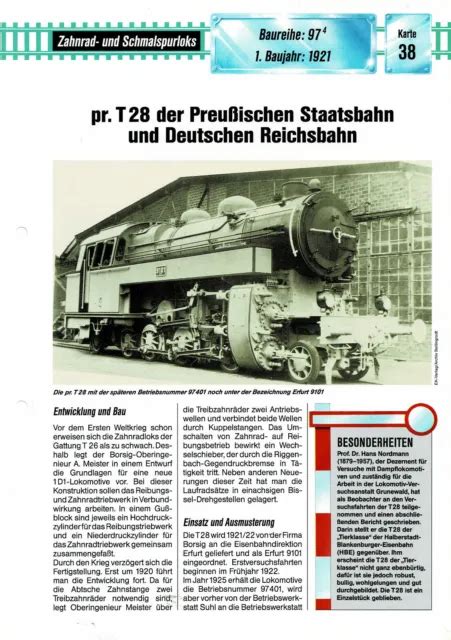 Baureihe Pr T Preu Ische Staatsbahn Datenblatt Eur