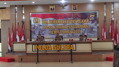 Polda Sultra Gelar Doa Bersama Harapkan Pemilu 2024 Berjalan Aman Dan