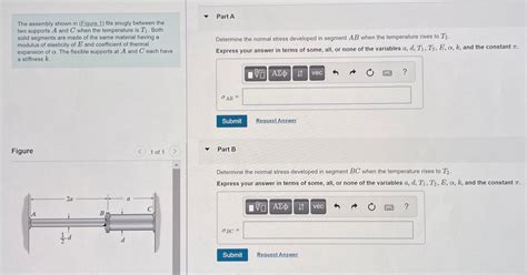 Solved The Assembly Shown In Figure 1 Fits Snugly Between Chegg