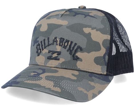 Flatwall Camo Black Trucker Billabong Cap Hatstoreworld