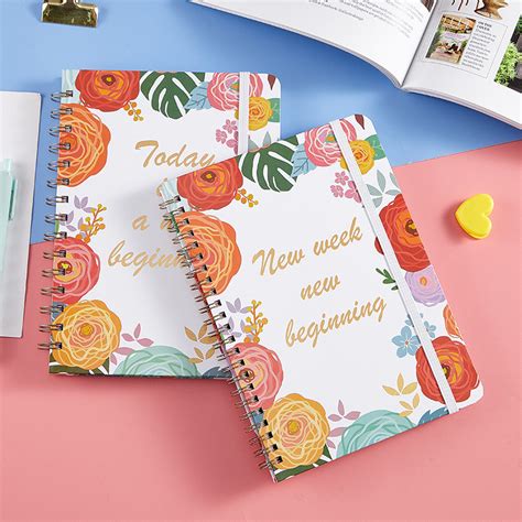 Weekly Plan Notebook Daily Plan English Notebook A Spiral Schedule