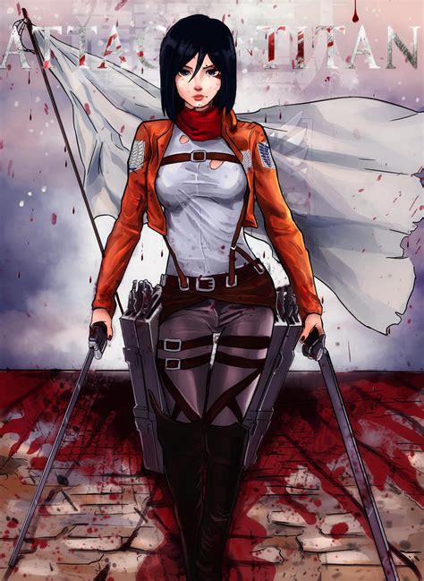 Mikasa Ackerman Attack On Titan By Vadimlityuk On Deviantart