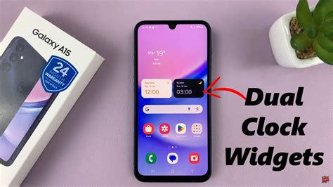 How To Add Dual Clock Widget To Home Screen On Samsung Galaxy A15 Youtube