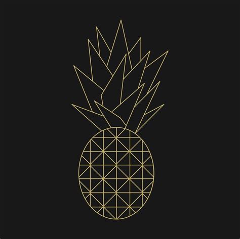 Download premium vector of Linear illustration of a pineapple by poyd ...