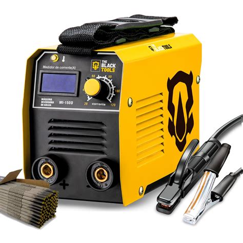 Maquina De Soldar Eletrodos - Máquina De Solda Inversora 220v Mma Eletrodo The Black Tools | Shopee ...
