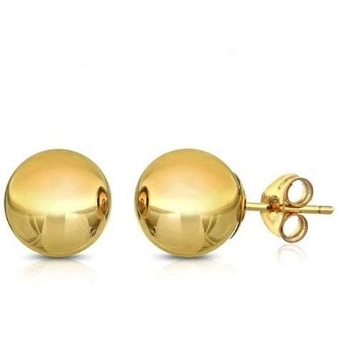 A&M - A & M 14K Solid Gold Classic Ball Stud Earrings (4 - 8mm) - Walmart.com - Walmart.com