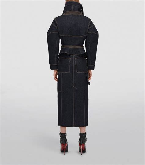 Alexander Mcqueen Denim Midi Skirt Harrods Us