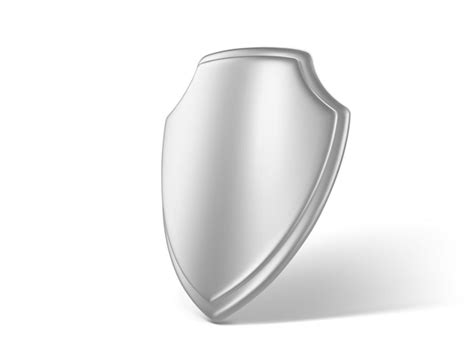 Premium Vector 3d Metal Shield Isolated On White Background Concept