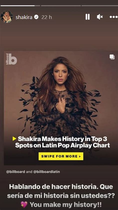 Shakira Sigue Haciendo Historia En Las Listas Billboard Y Lo Celebró En Redes Sociales Infobae