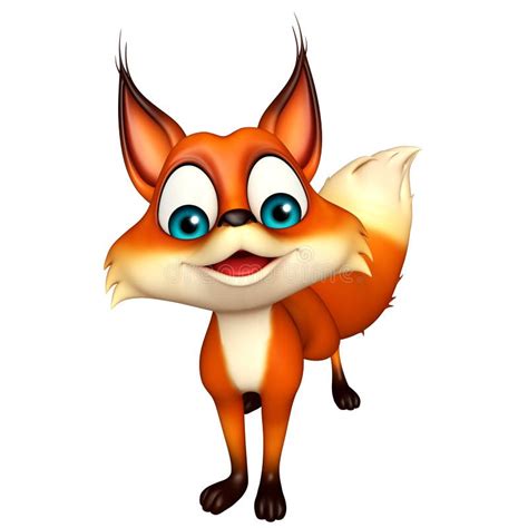 Fun Fox Funny Cartoon Character Stock Illustration - Illustration of ...