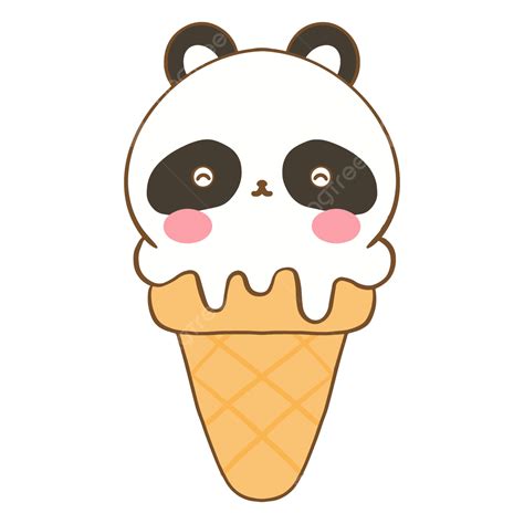 Cute Panda Ice Cream Illustration Cute Panda Ice Cream Png And Hot