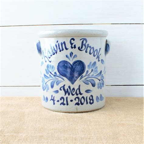 Personalized one-gallon crock | Rowe Pottery