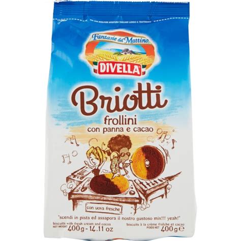 Divella Briotti Biscotti Frollini Con Panna E Cacao Gr 400