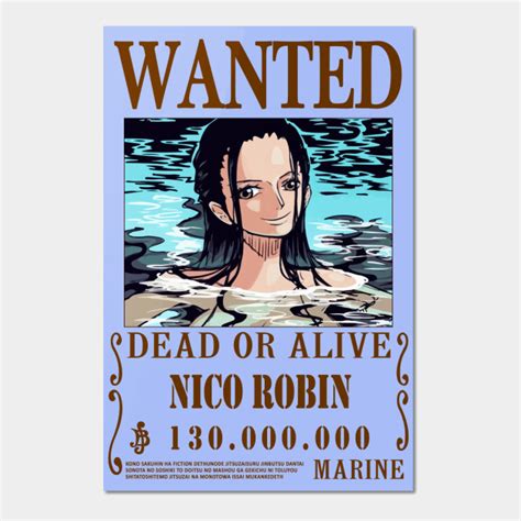 Nico Robin One Piece Wanted Poster