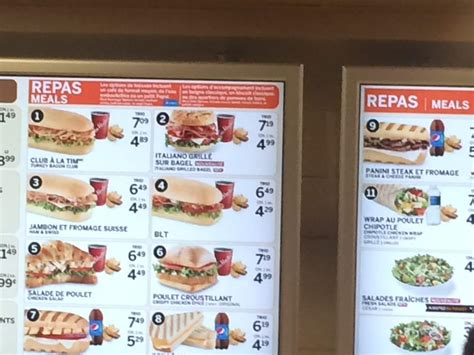 Menu at Tim Hortons - Closed restaurant, Laval, Bd Chomedey