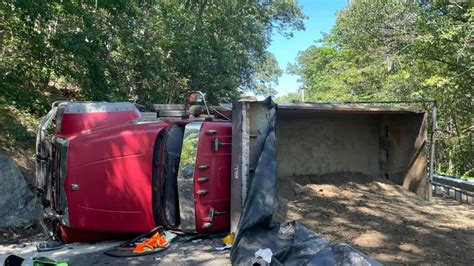 Dump Truck Rollover Crash Closes Road In Stratford Nbc Connecticut