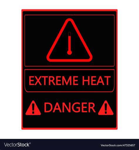 Extreme Heat Danger Royalty Free Vector Image Vectorstock