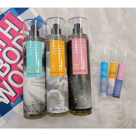 Misty Morning Afternoon Sunshine Cozy Evening By Bath Body Works